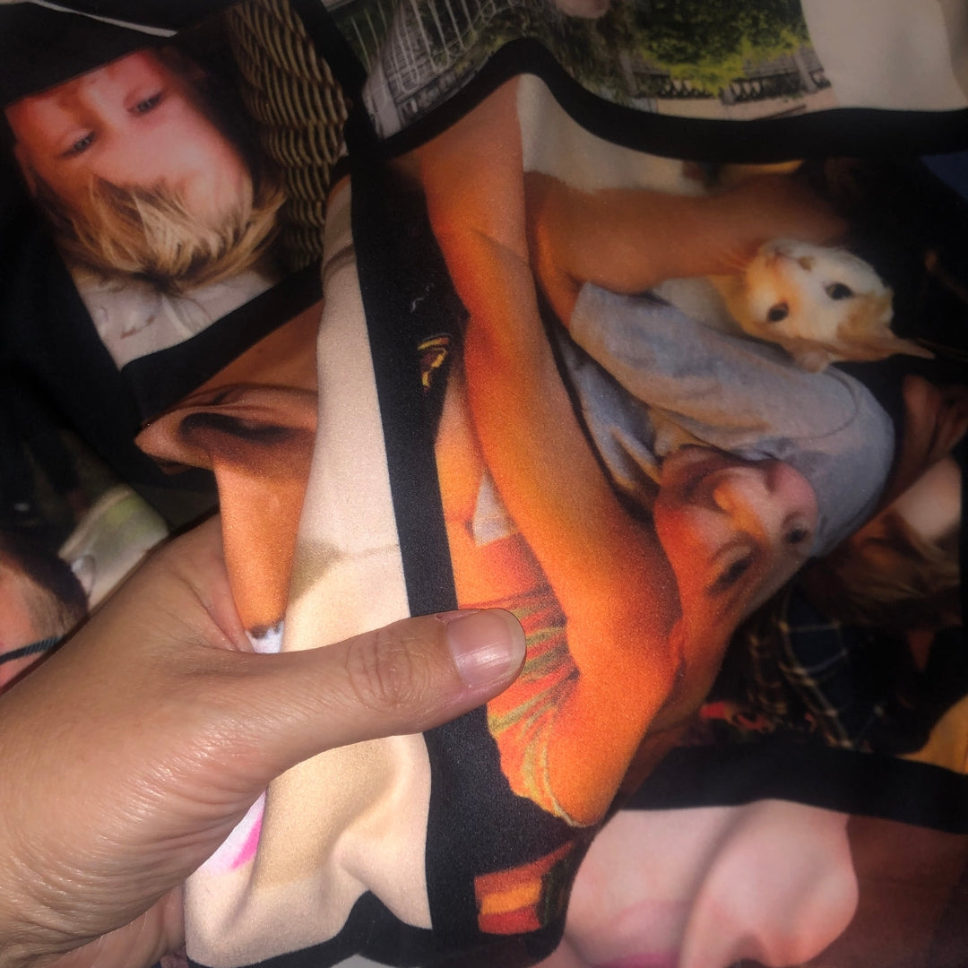 2 Photos with Text | Personalised Towel