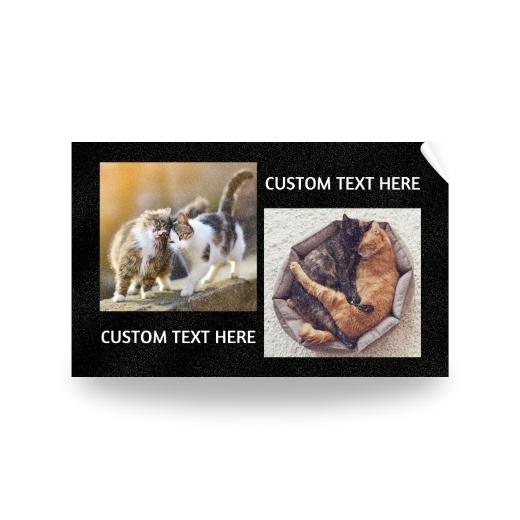 2 Photos with Text | Personalised Towel