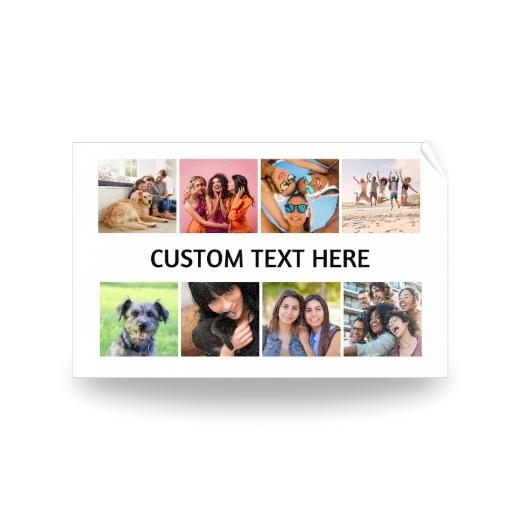 8 Photos with Text | Personalised Towel