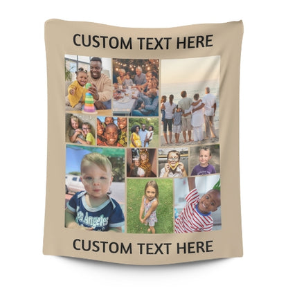 12 Photos with Text | Personalised Blanket
