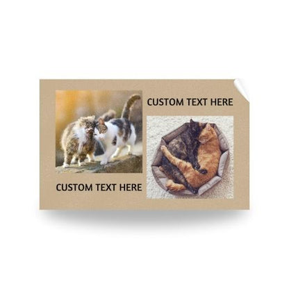 2 Photos with Text | Personalised Towel